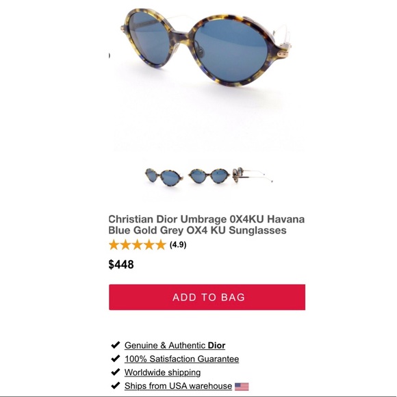 Dior Umbrage Sunglasses- NEW WITH TAGS - Picture 16 of 16